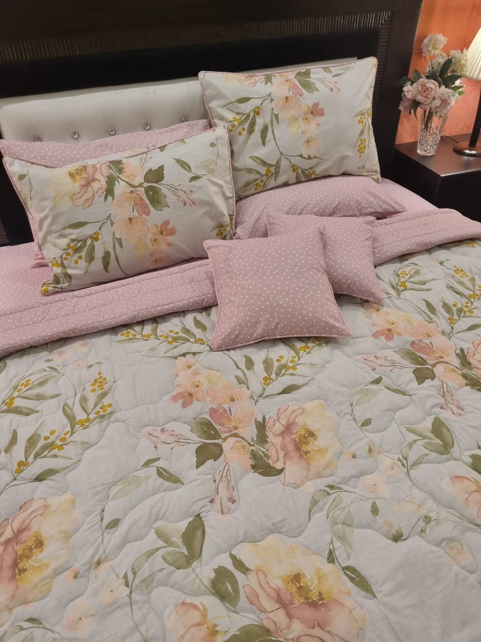 IV687 Cotton Comforter Set - Light Filling