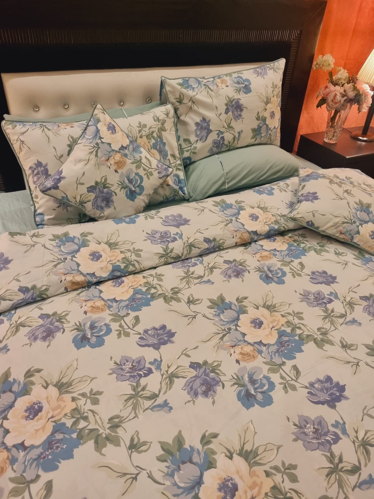 IV702 Luxury Cotton Satin Duvet Cover Set - Without Filling