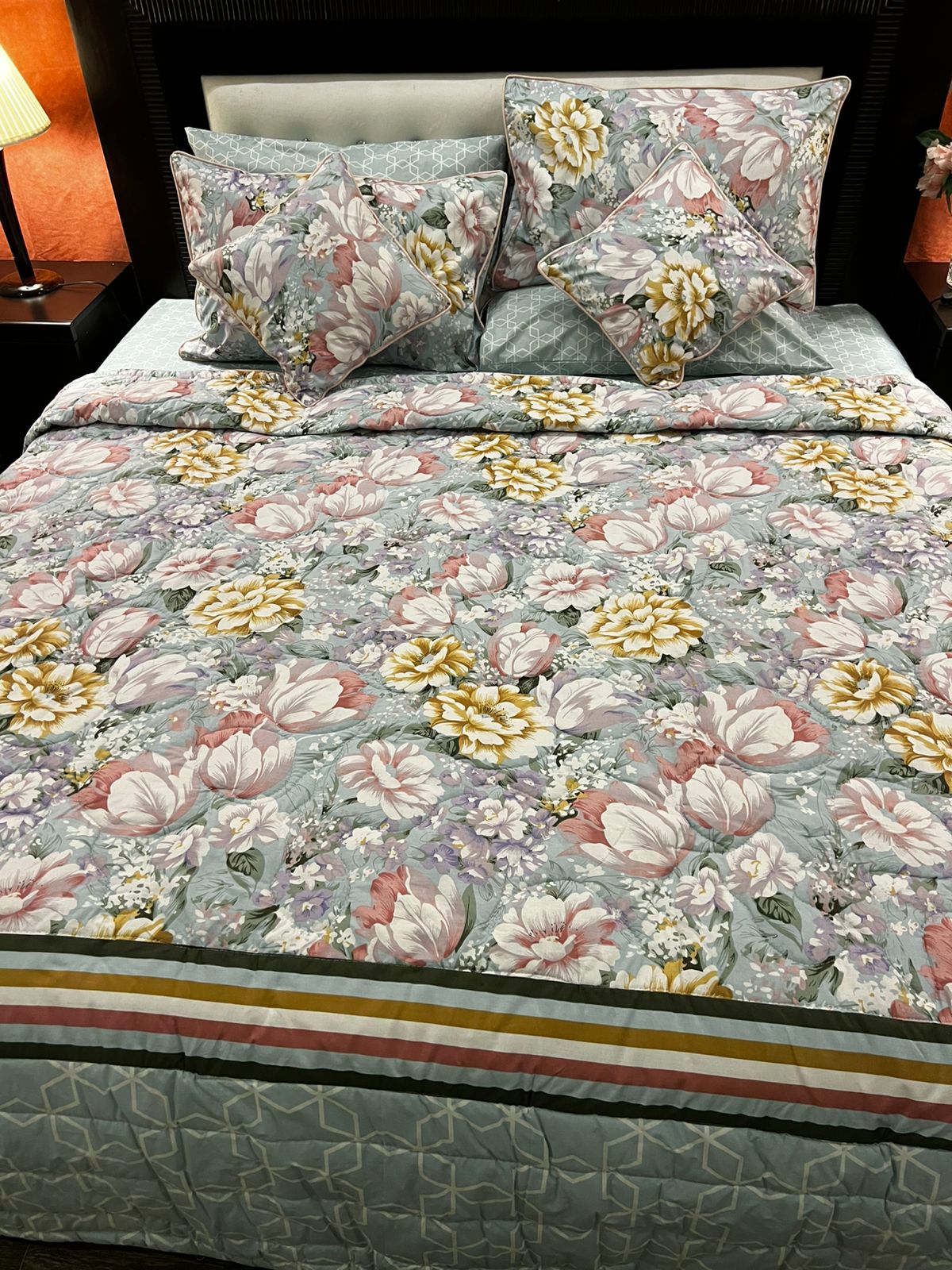 IV680 Cotton Comforter Set - Light Filling