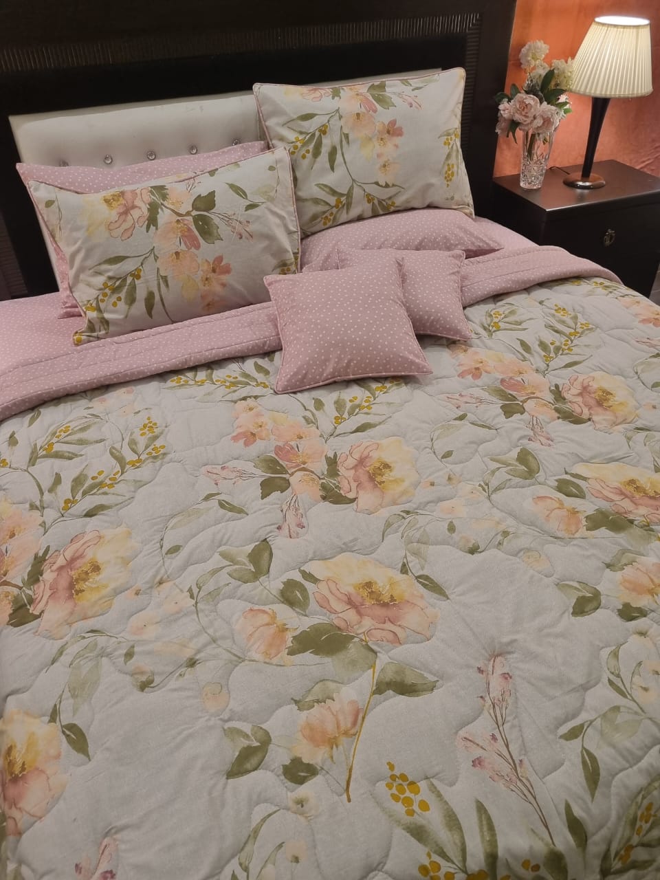 IV687 Cotton Comforter Set - Light Filling