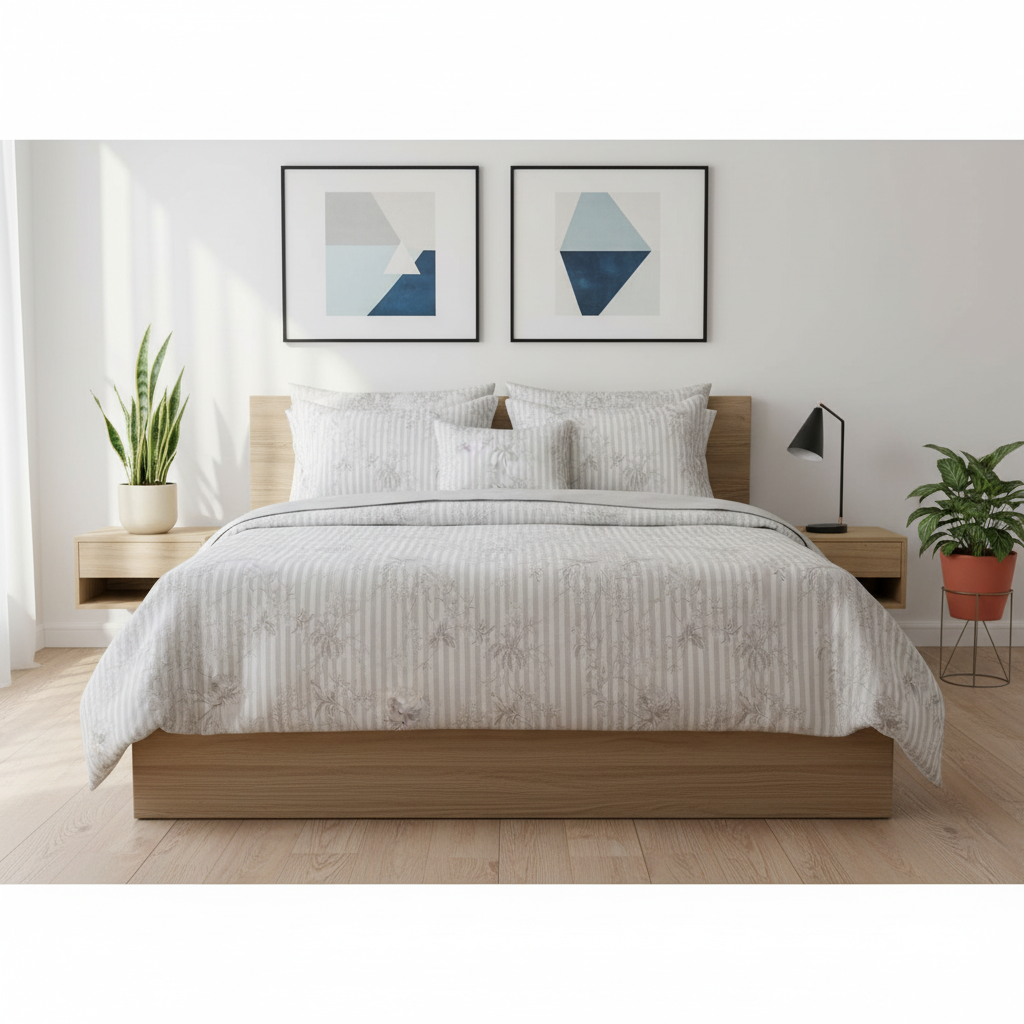 IV843 Cotton Comforter Set - Light Filling