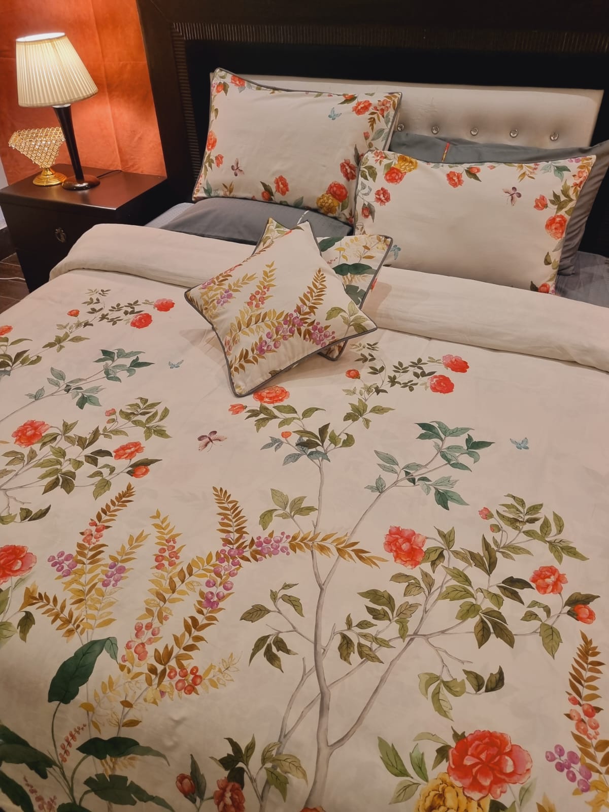 IV703 Luxury Cotton Satin Duvet Cover Set - Without Filling