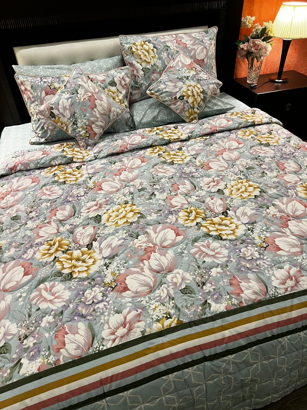 IV680 Cotton Comforter Set - Light Filling