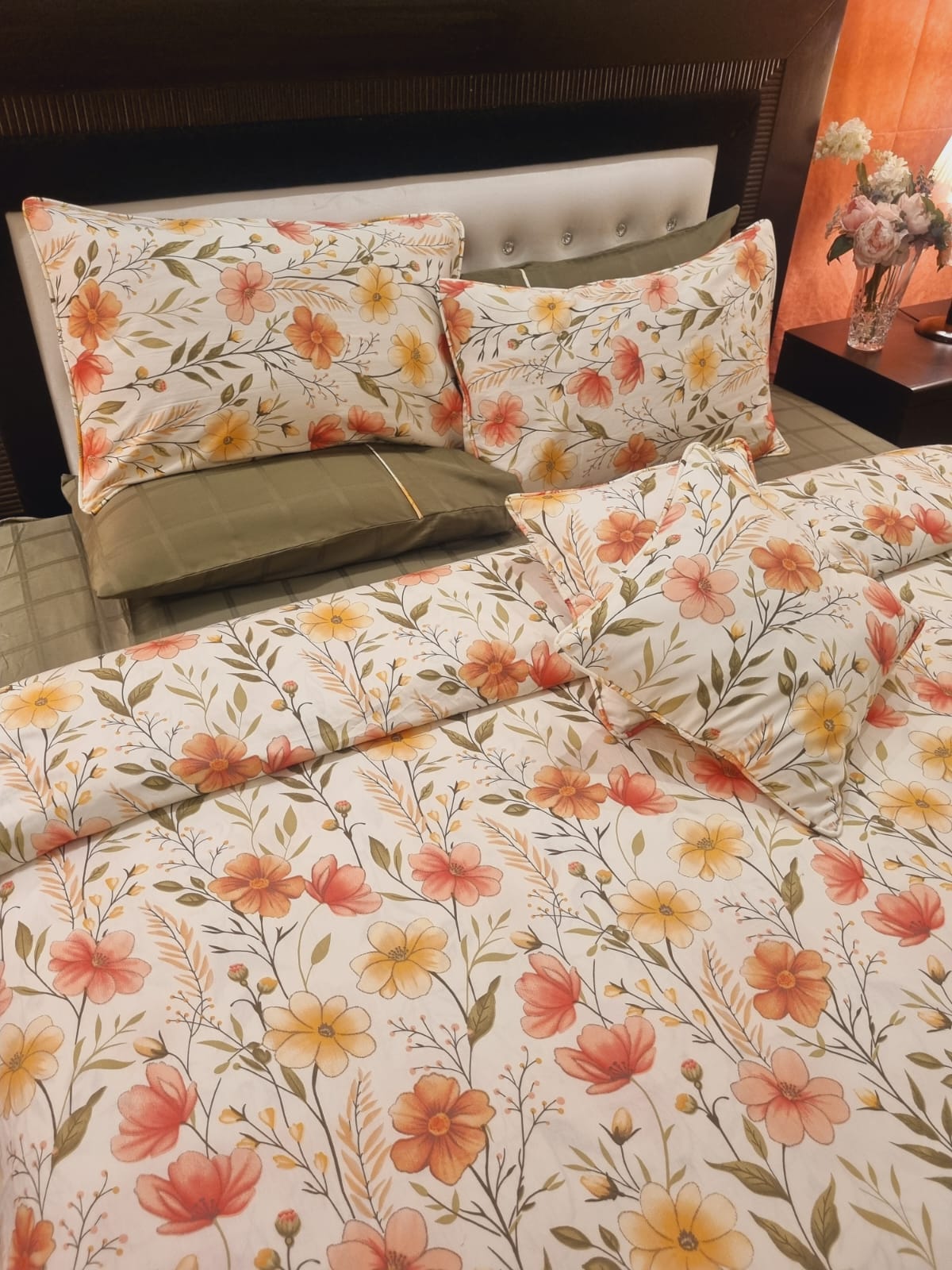 IV701 Luxury Cotton Satin Duvet Cover Set - Without Filling