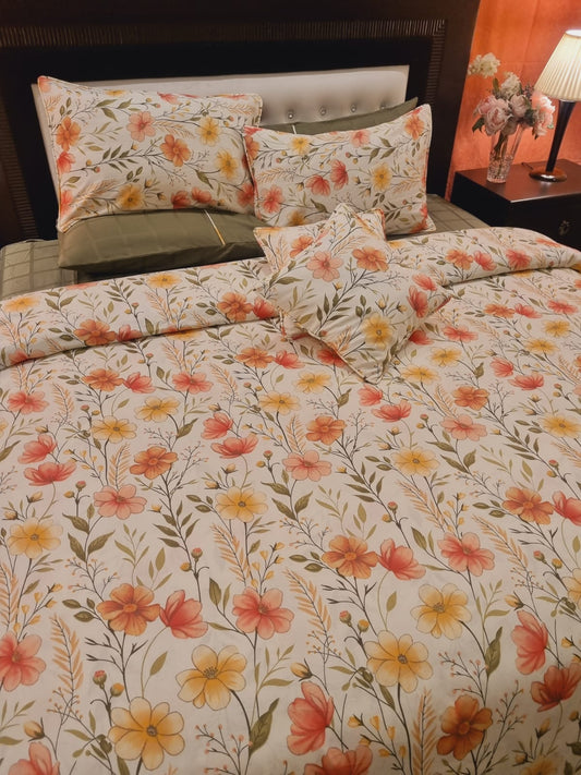 IV701 Luxury Cotton Satin Duvet Cover Set - Without Filling