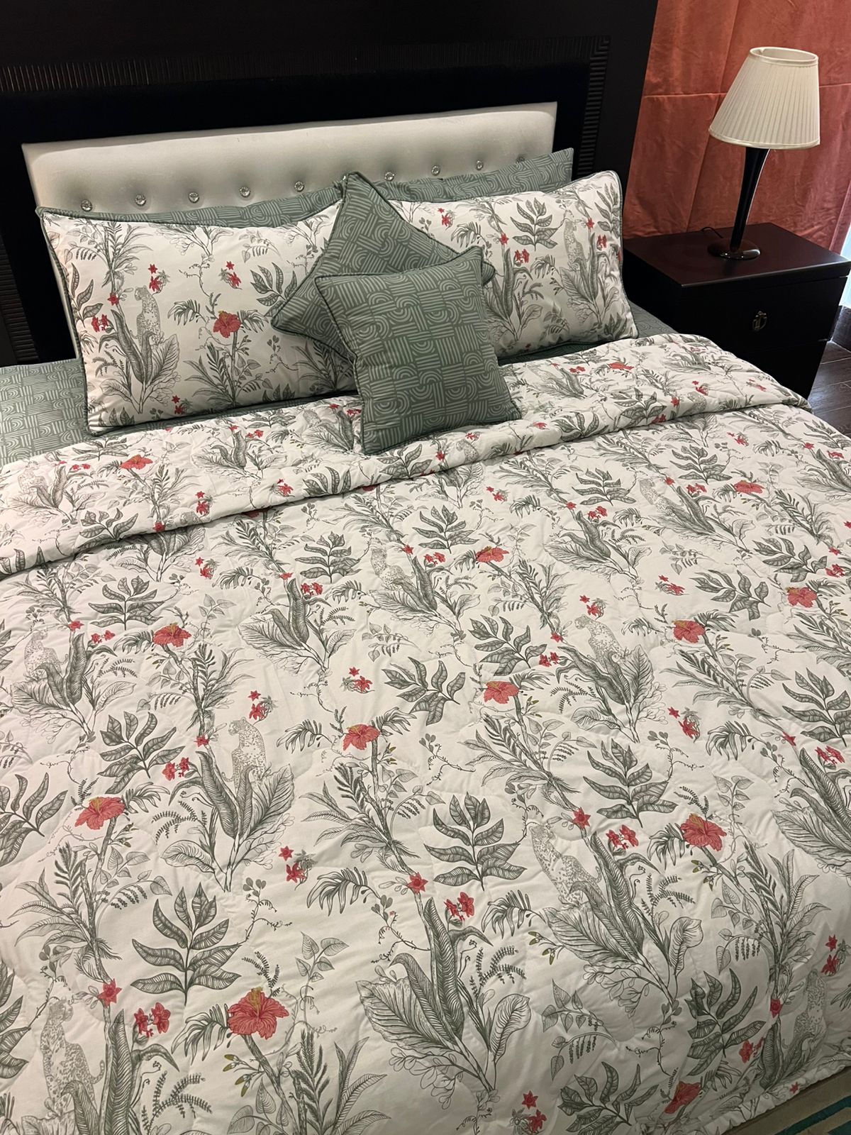 IV612 Percale Cotton Comforter Set - Light Filling