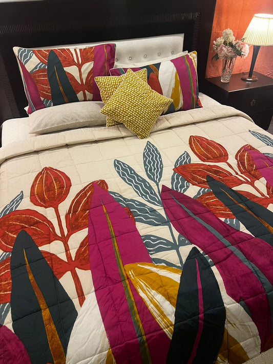 IV637 Cotton Comforter Set - Light Filling