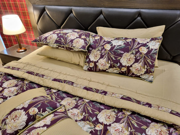 IV353 Luxury Cotton Satin Comforter Set - Light Filling