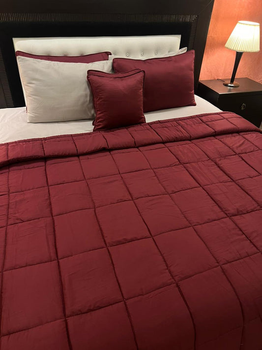 IV569 Luxury Cotton Satin Comforter Set - Light Filling