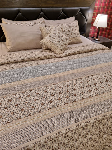 IV132 Luxury Cotton Satin Comforter Set - Light Filling