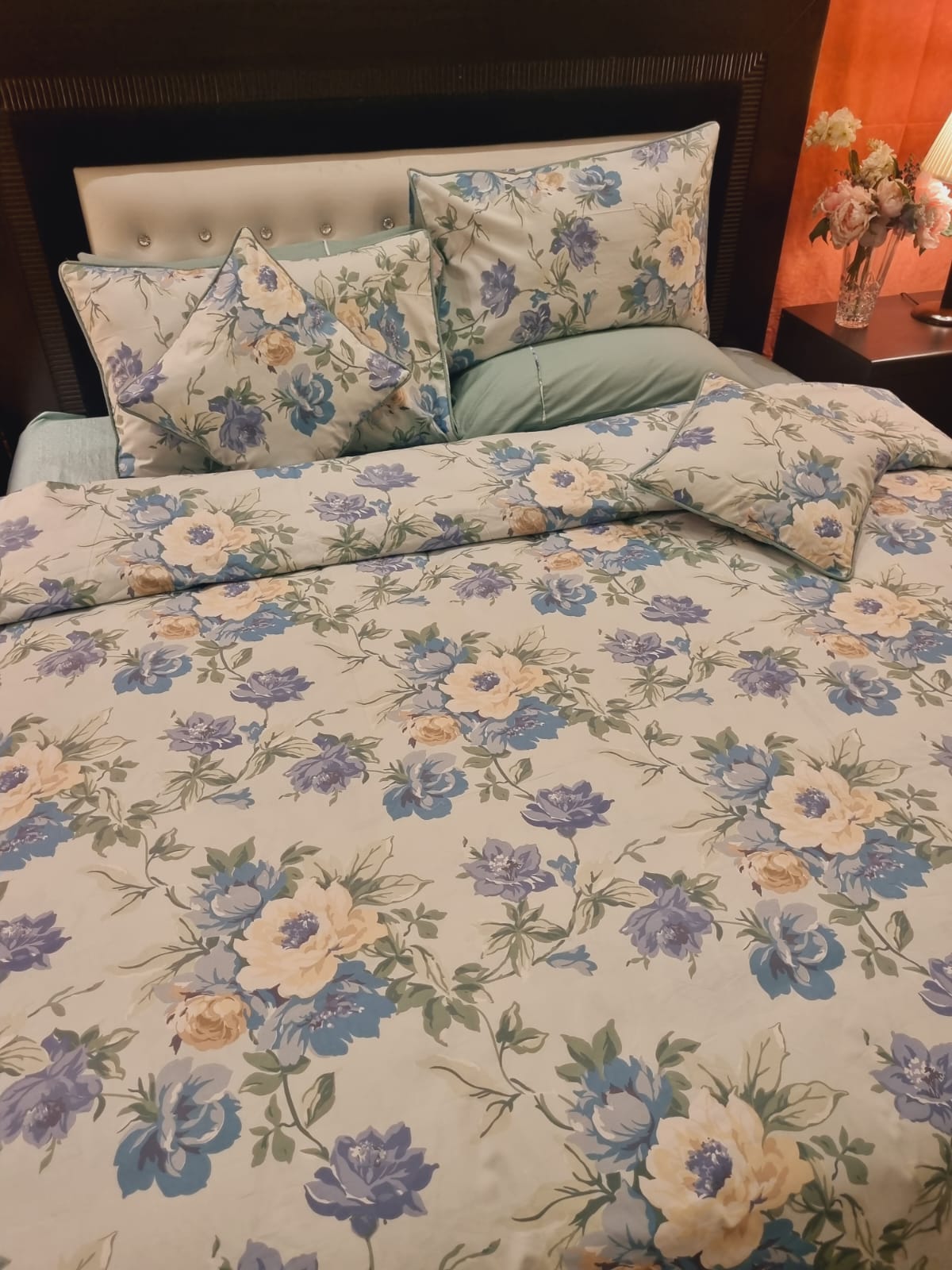 IV702 Luxury Cotton Satin Duvet Cover Set - Without Filling