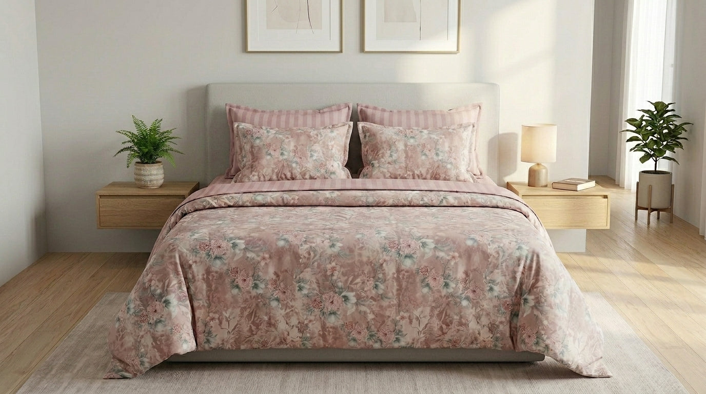 IV920 Luxury Cotton Satin Duvet Cover Set - Without Filling