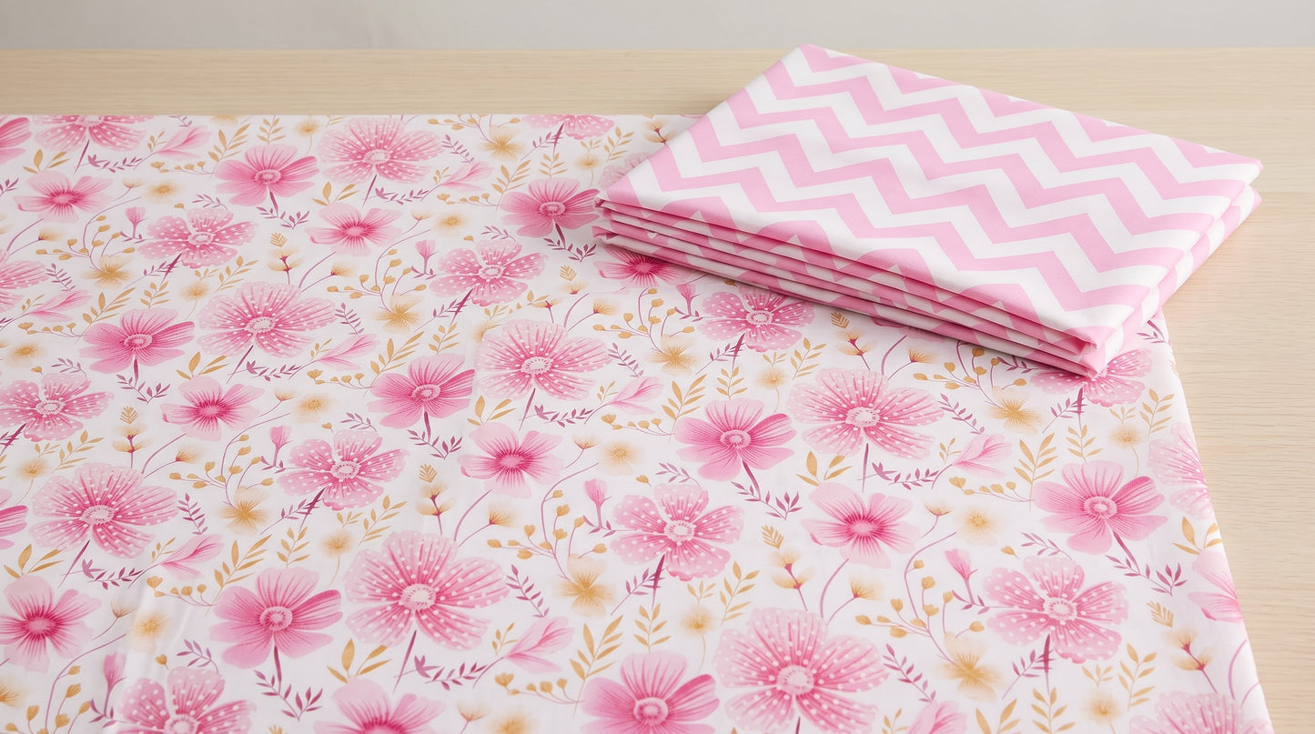 Rose Quartz Garden Duvet Cover Set