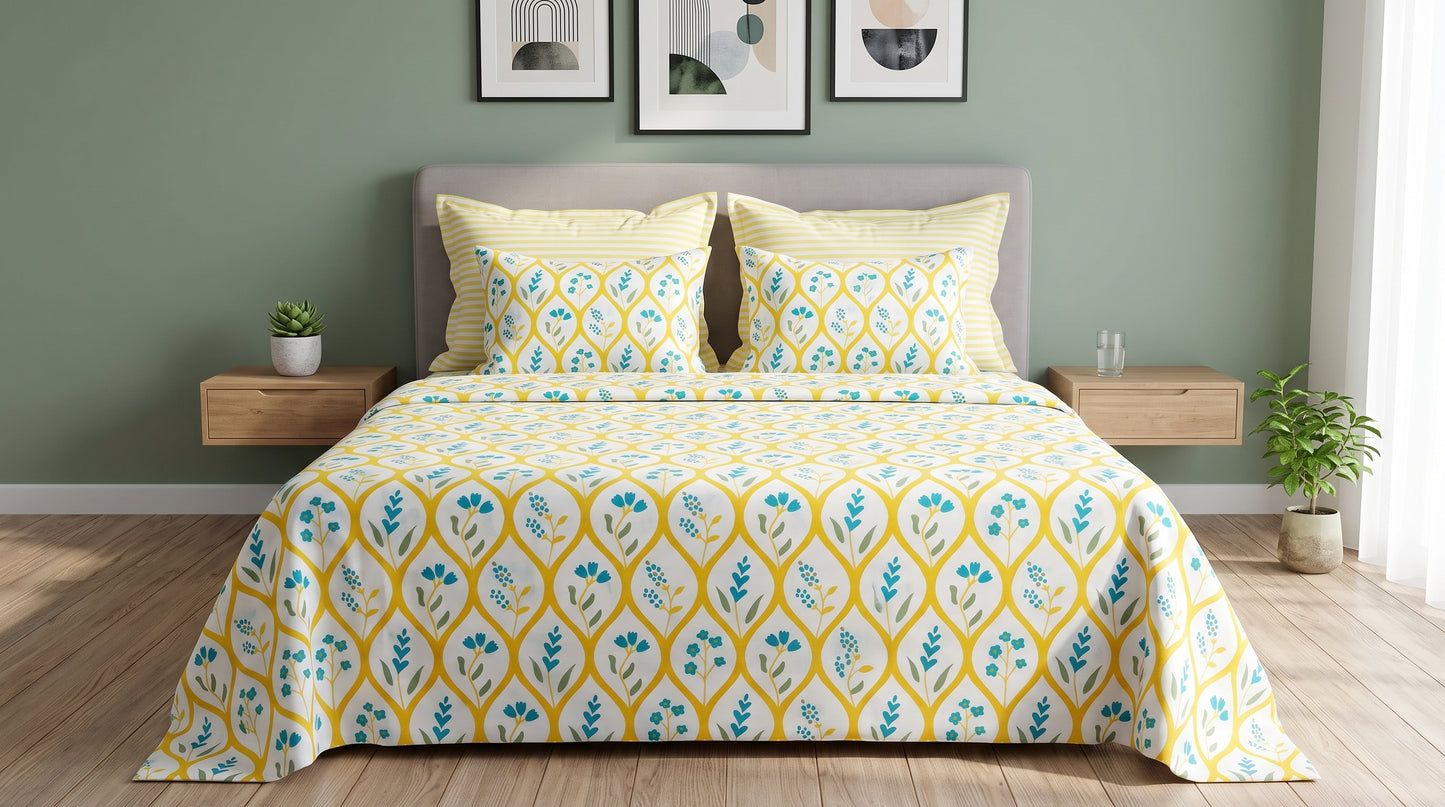 Sunlit Trellis Bed Sheet Set