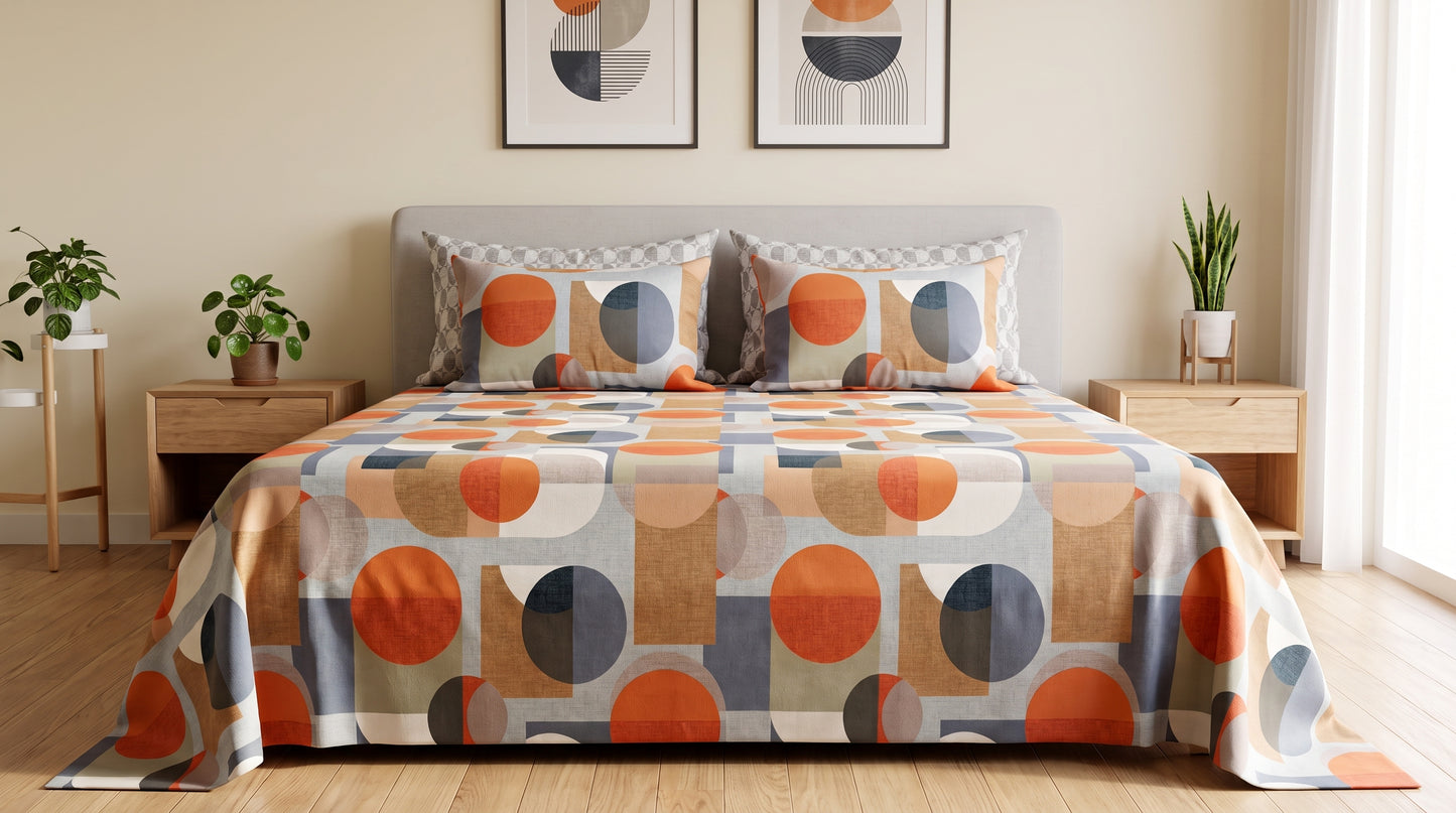 Mid-Century Abstract Bed Sheet Set