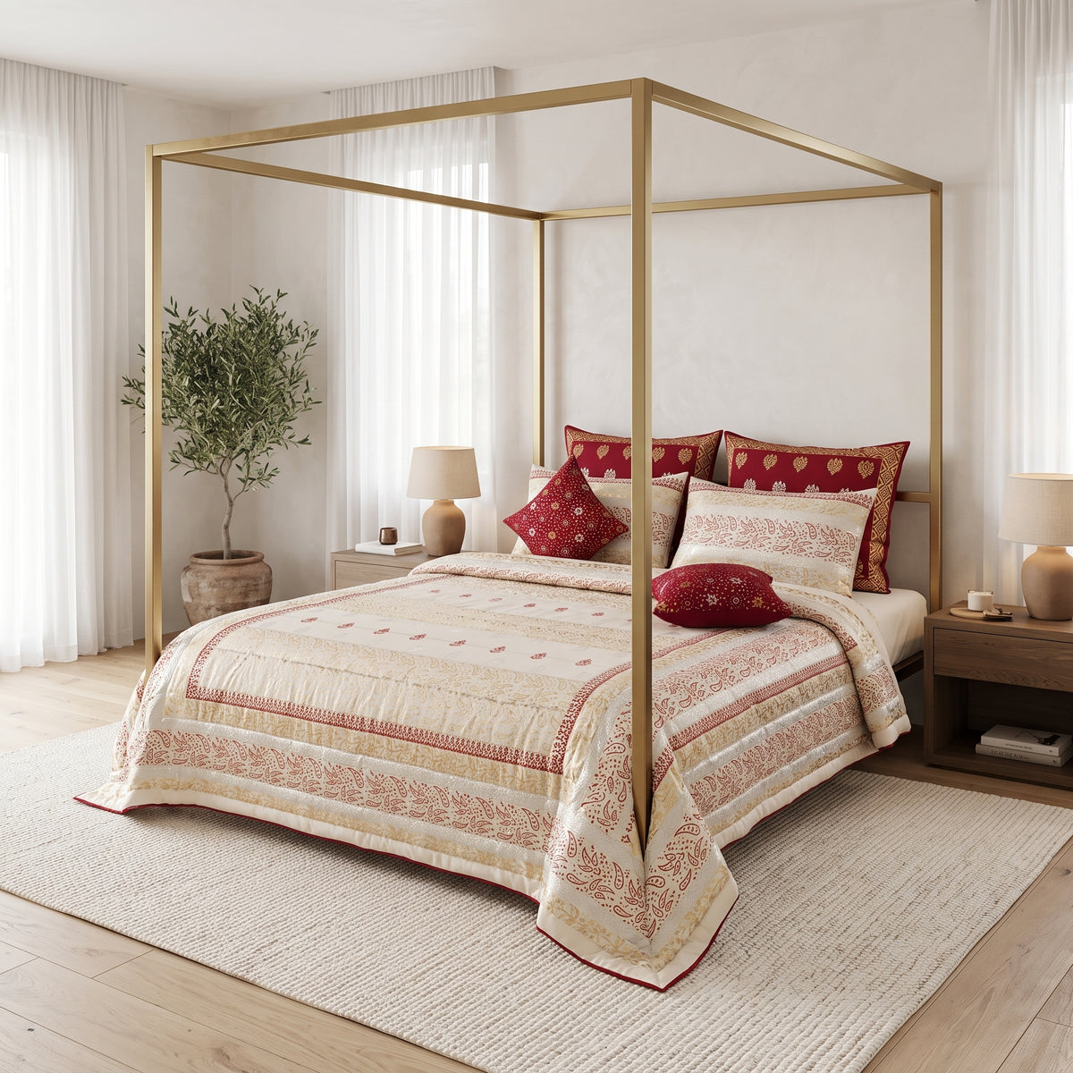 The Crimson &amp; Ivory Regal Heritage Bridal Set
