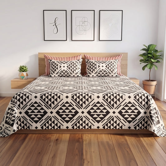 Tribal Geo Bed Sheet Set