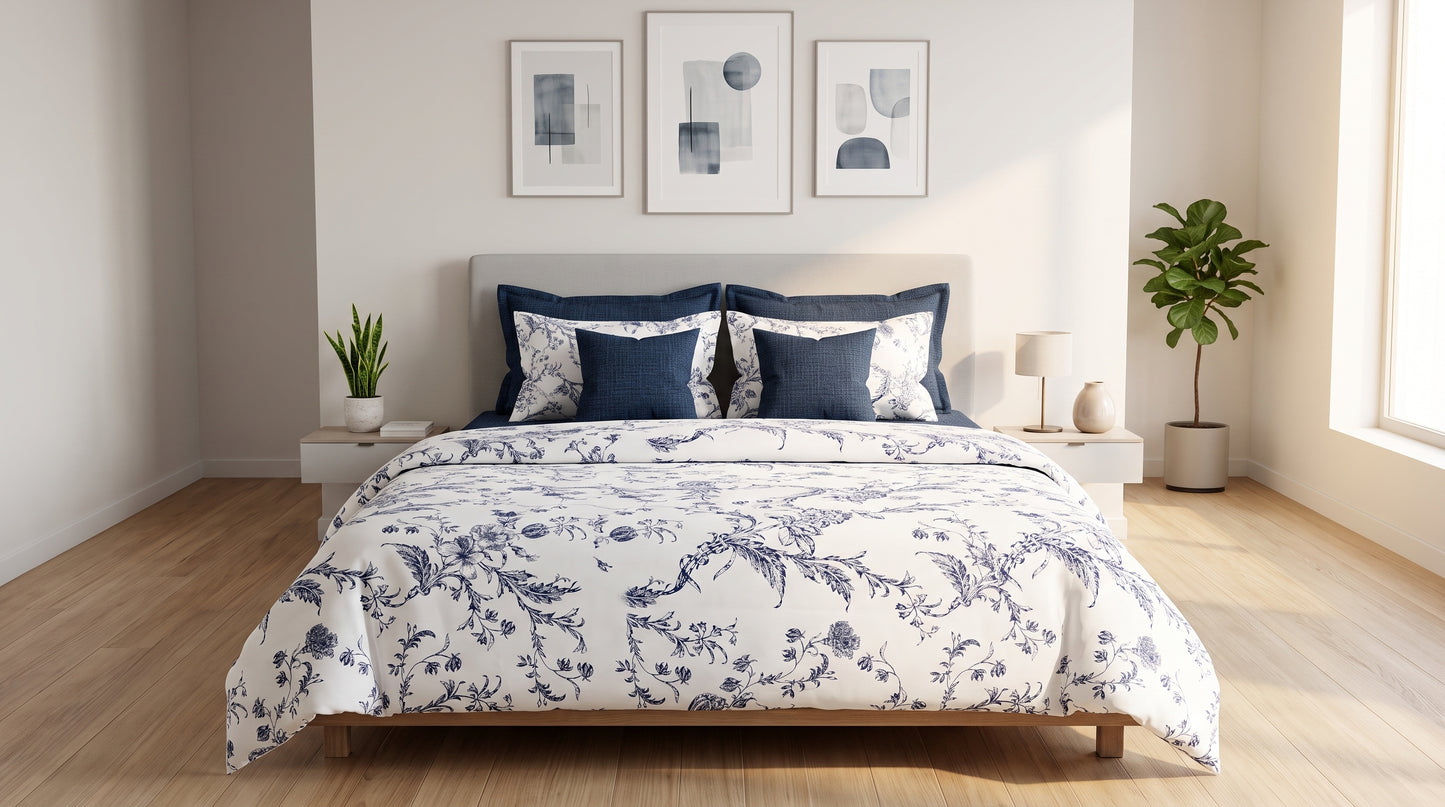 The Porcelain Bloom Duvet Cover Set
