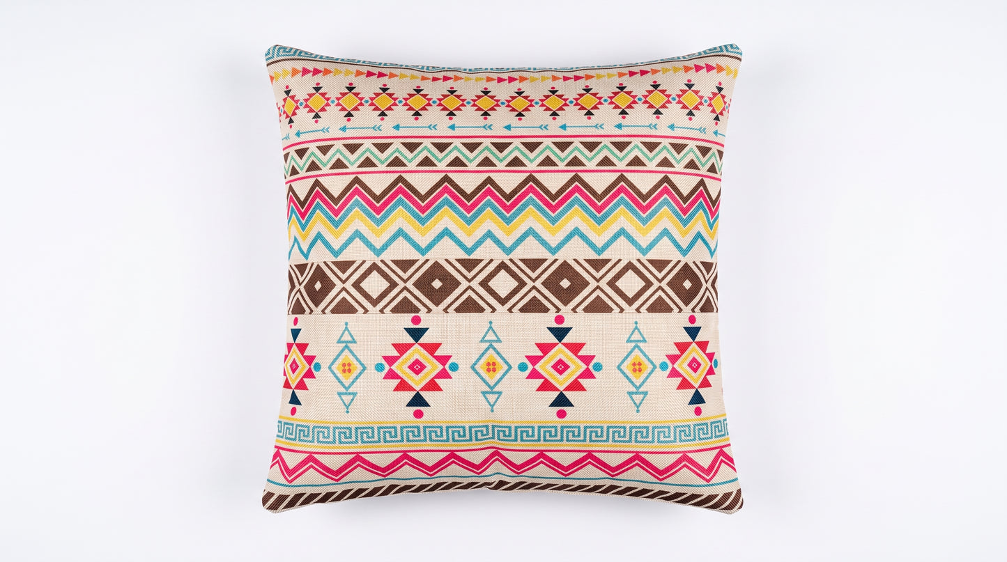 Aztec Sunset Tribal Cushion Cover