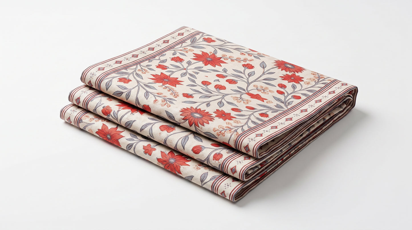 Terracotta Bloom Botanical Table Runner