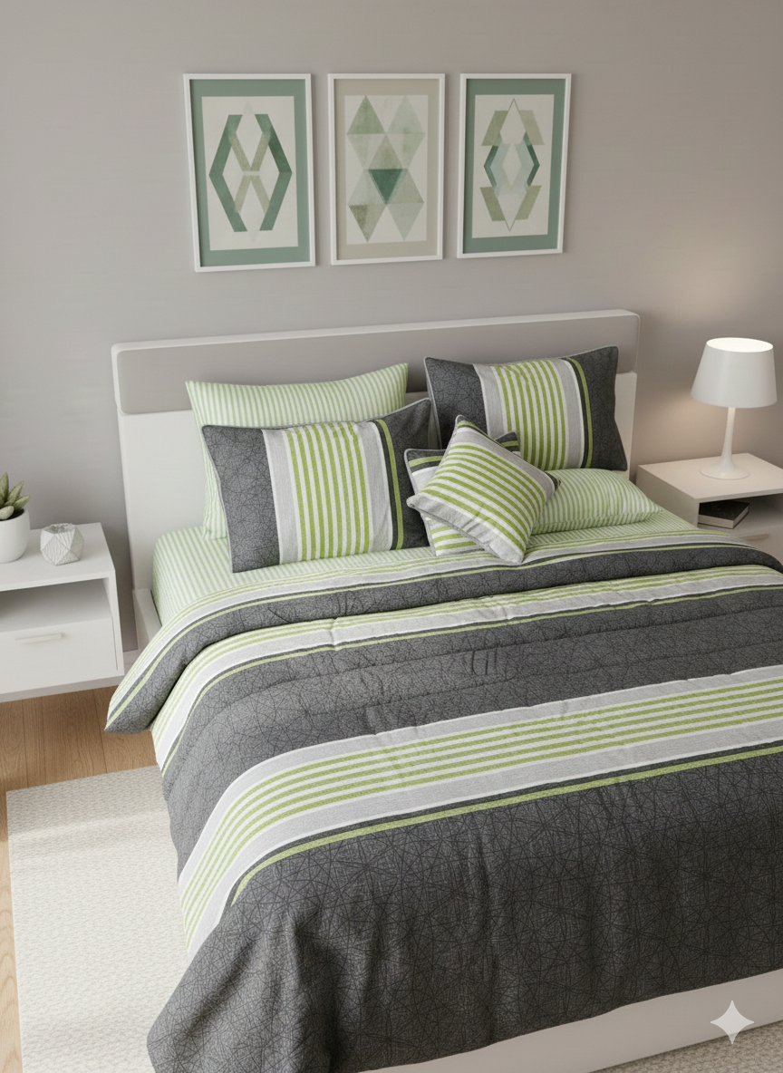 IV685 Cotton Comforter Set - Light Filling