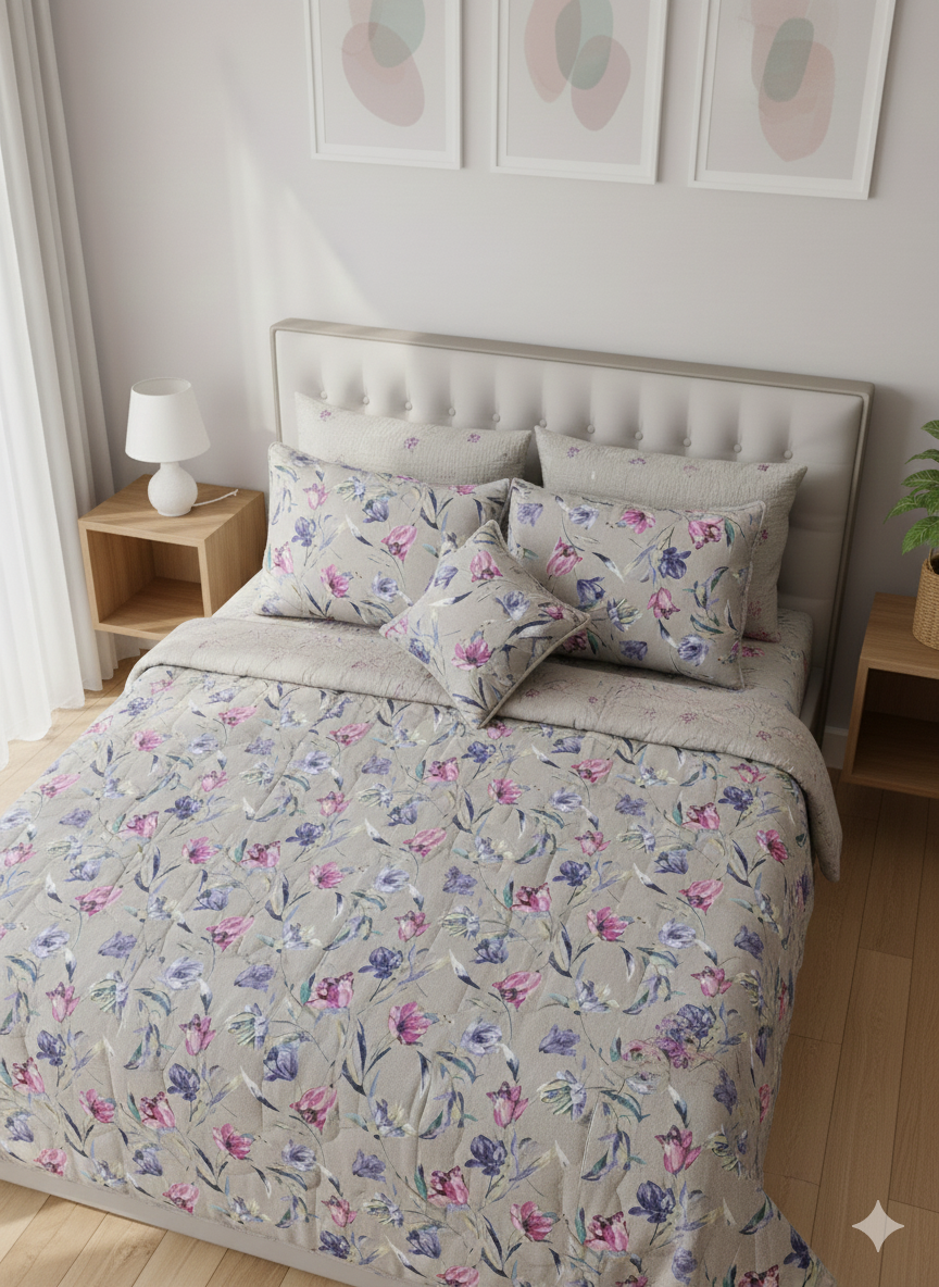 IV601 Cotton Comforter Set - Light Filling