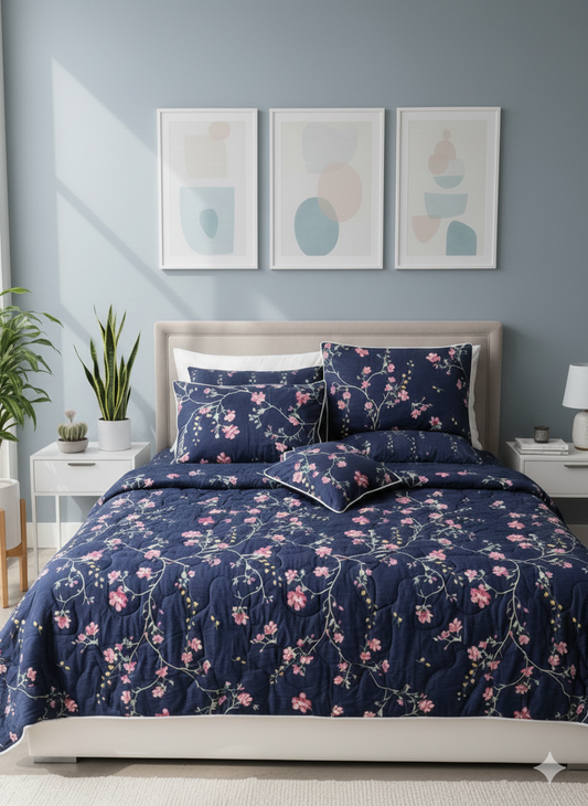 IV648 Cotton Comforter Set - Light Filling