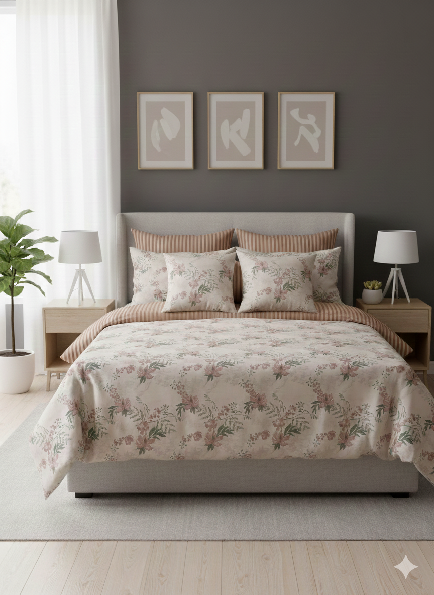 IV749 Cotton Duvet Cover Set - Without Filling