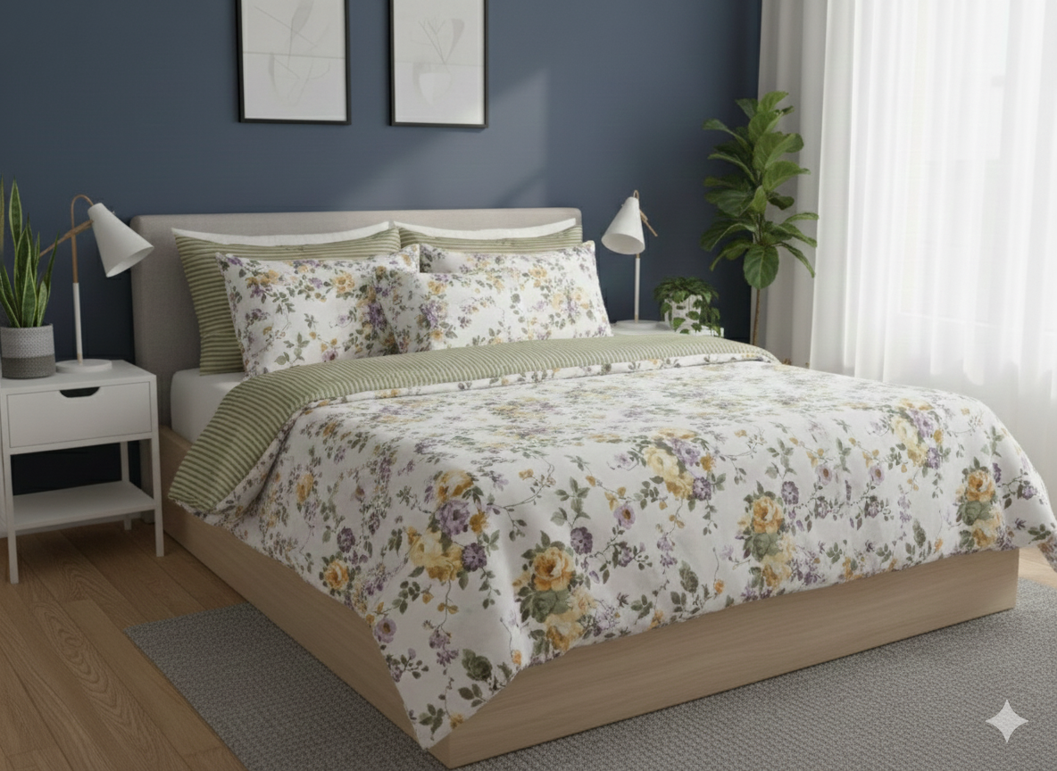 IV755 Cotton Duvet Cover Set - Without Filling