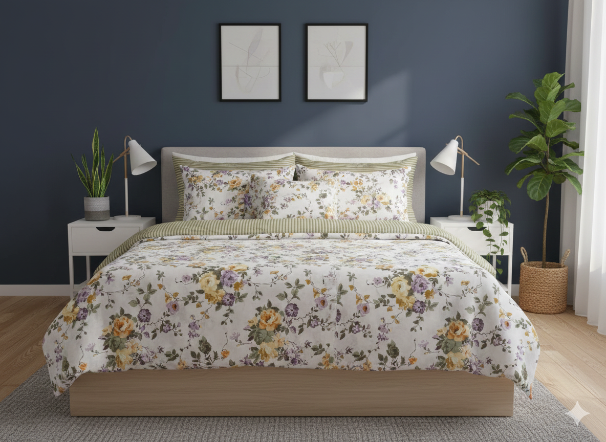 IV755 Cotton Duvet Cover Set - Without Filling