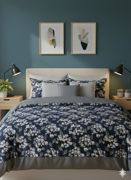 IV776 Cotton Comforter Set - Light Filling