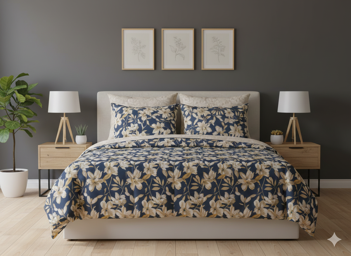 IV748 Cotton Comforter Set - Light Filling