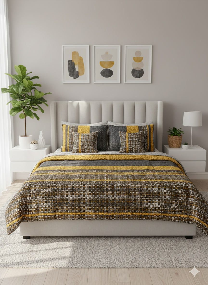 IV611 Cotton Comforter Set - Light Filling