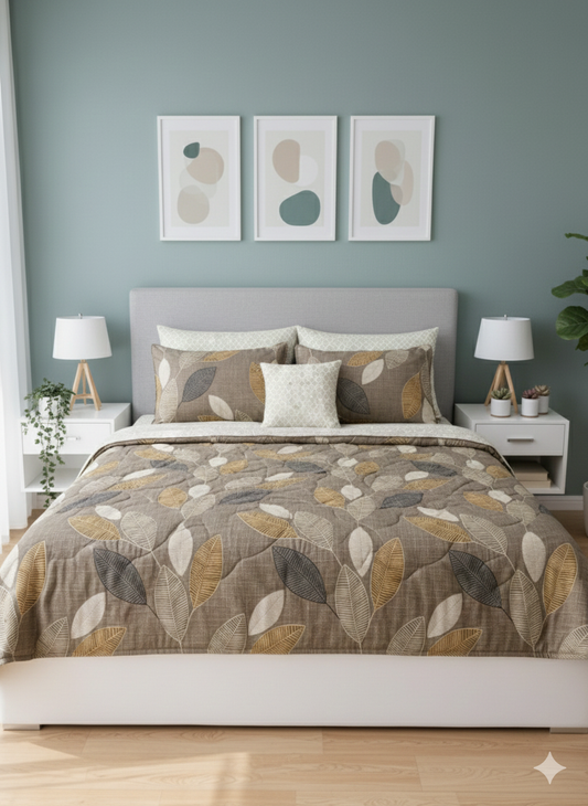 IV676 Cotton Comforter Set - Light Filling