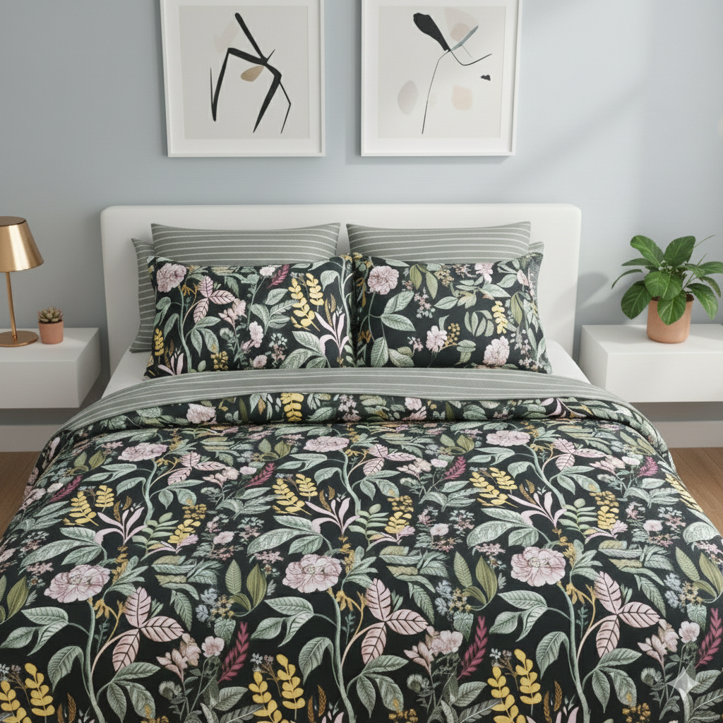 IV752 Cotton Duvet Cover Set - Without Filling