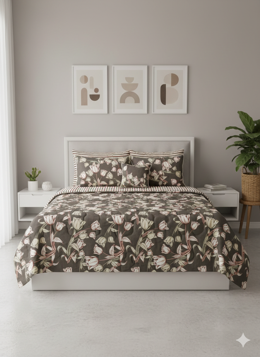 IV609 Cotton Comforter Set - Light Filling