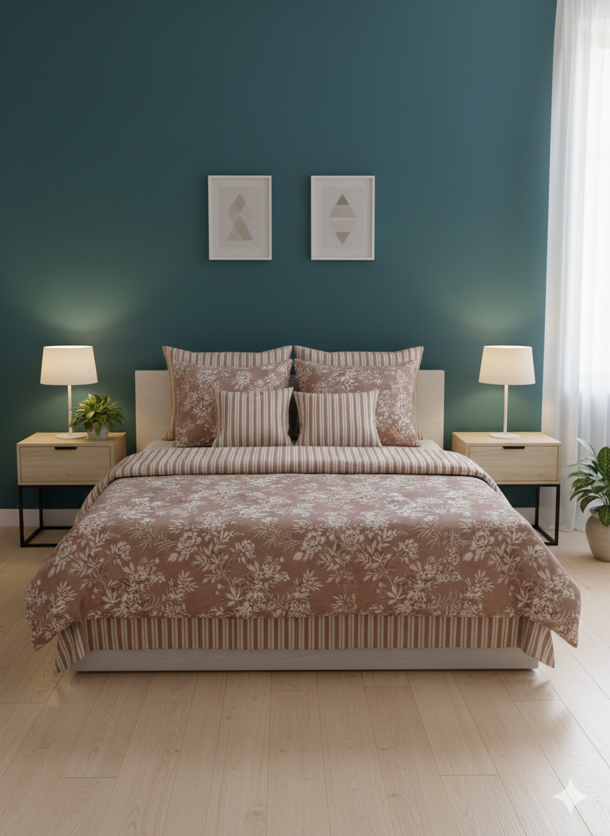 IV774 Cotton Comforter Set - Light Filling