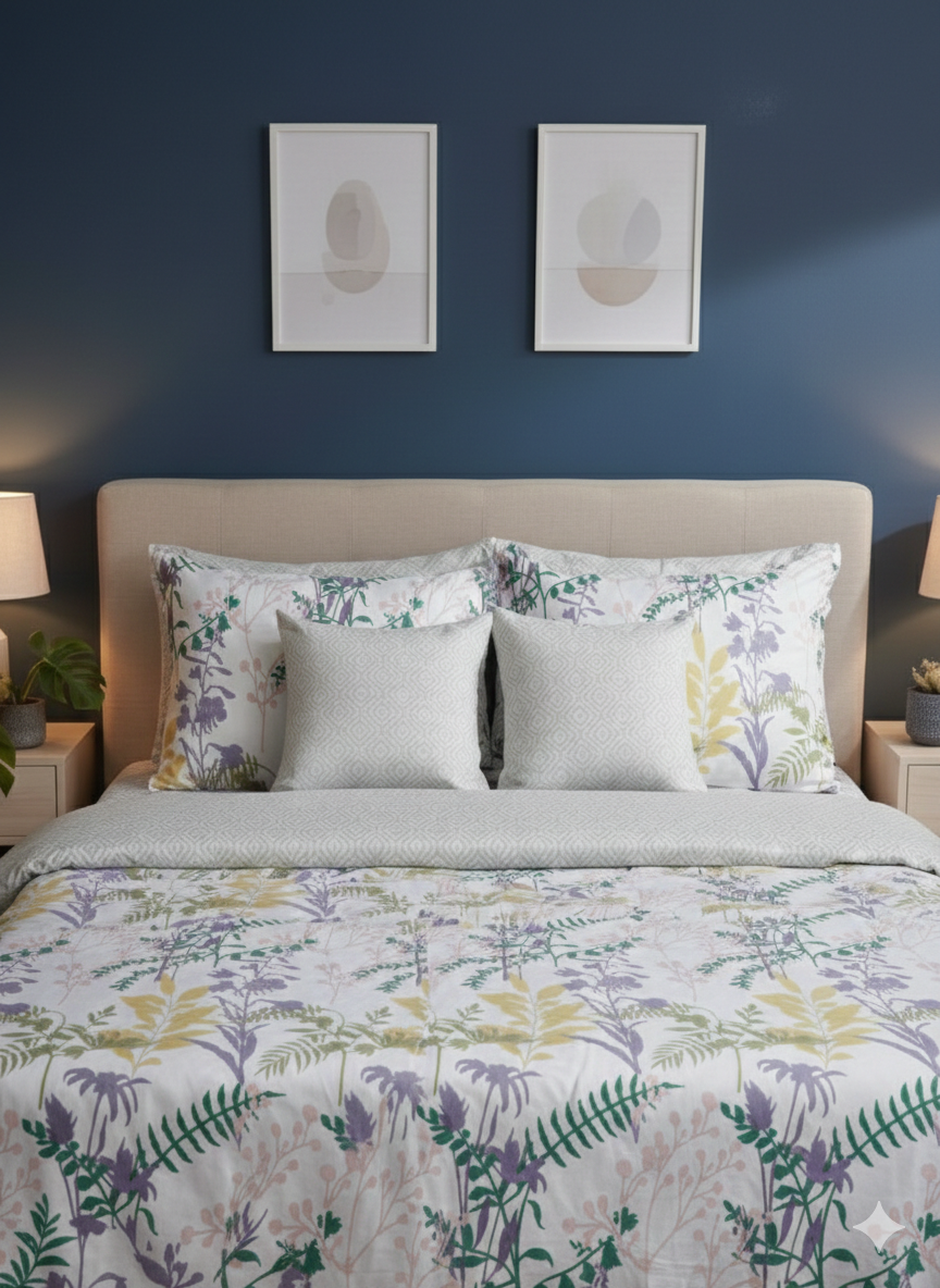 IV773 Cotton Comforter Set - Light Filling