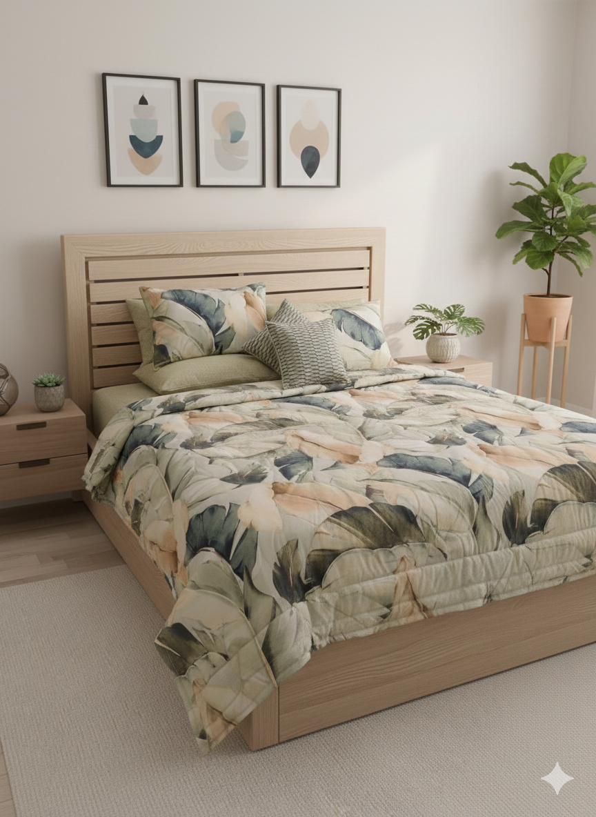 IV686 Cotton Comforter Set - Light Filling
