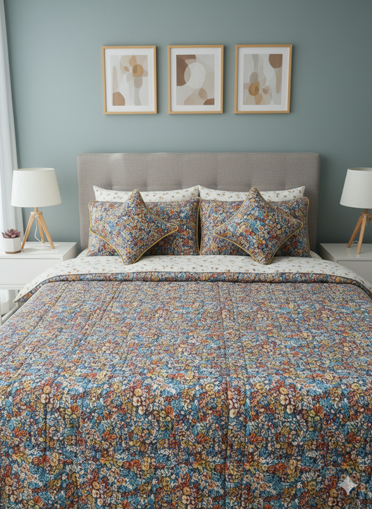 IV595 Cotton Comforter Set - Light Filling