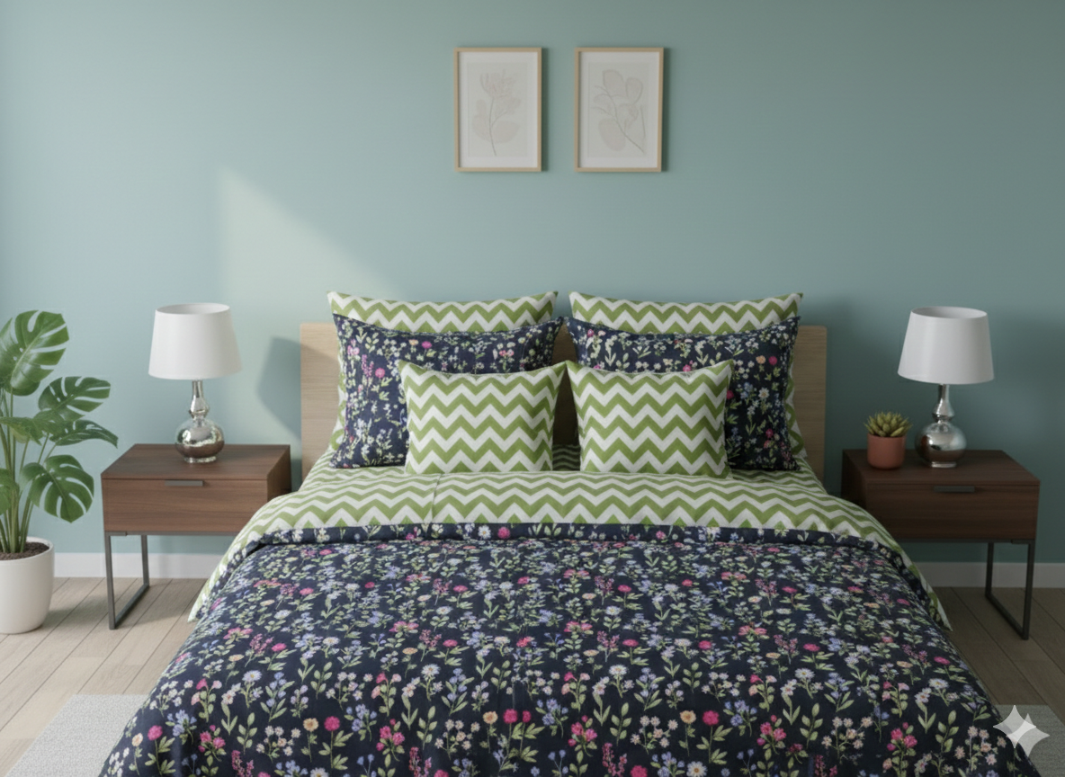 IV779 Cotton Comforter Set - Light Filling