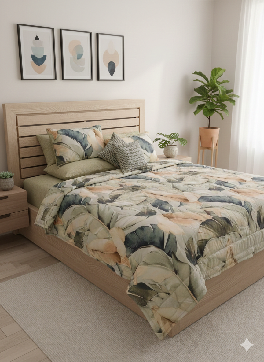 IV686 Cotton Comforter Set - Light Filling