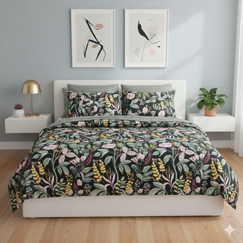 IV752 Cotton Duvet Cover Set - Without Filling