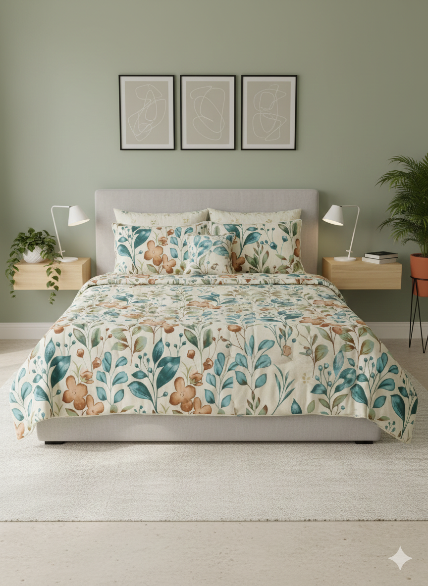 IV600 Cotton Comforter Set - Light Filling