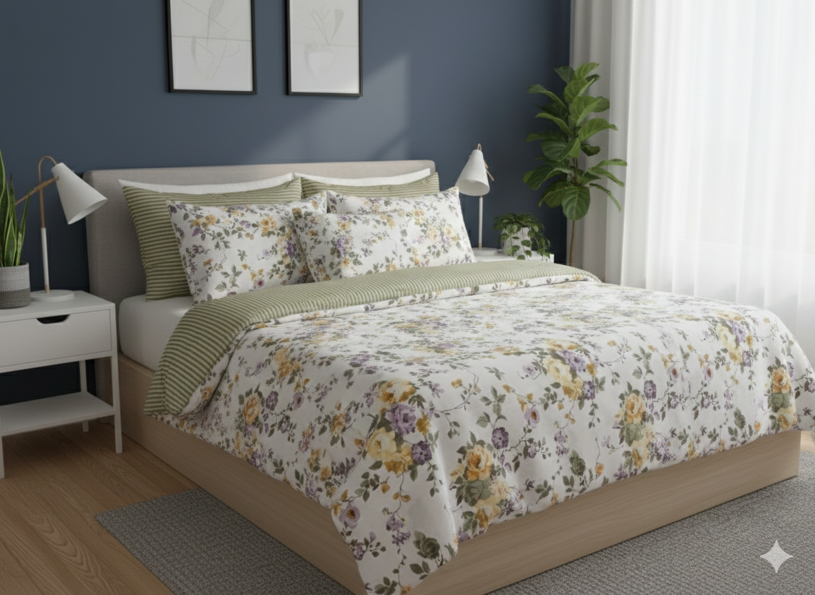 IV755 Cotton Duvet Cover Set - Without Filling
