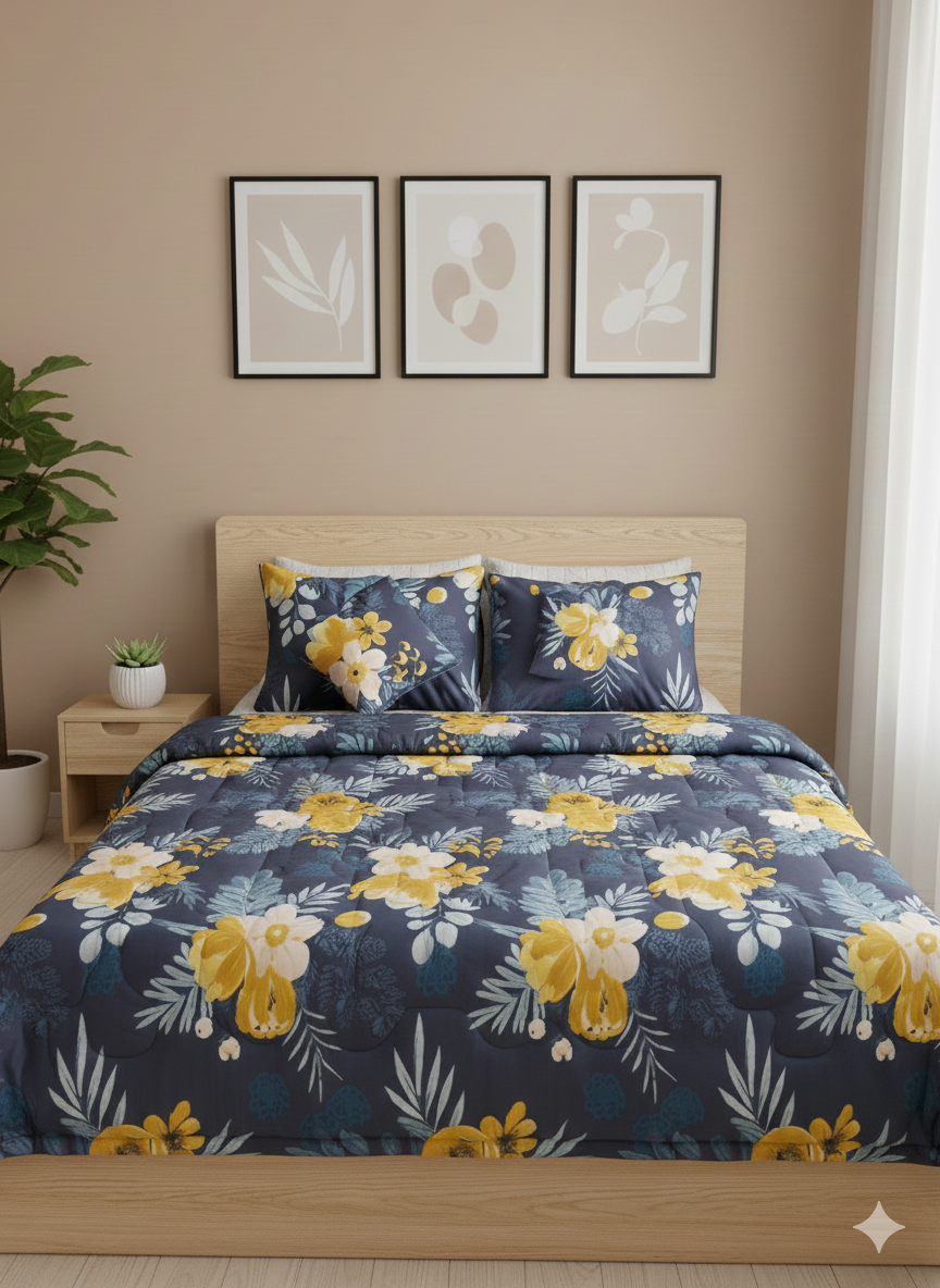 IV674 Cotton Comforter Set - Light Filling
