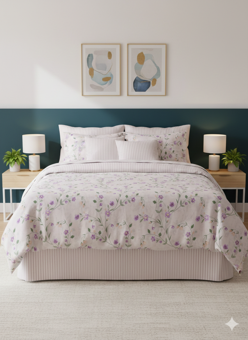 IV778 Cotton Duvet Cover Set - Without Filling