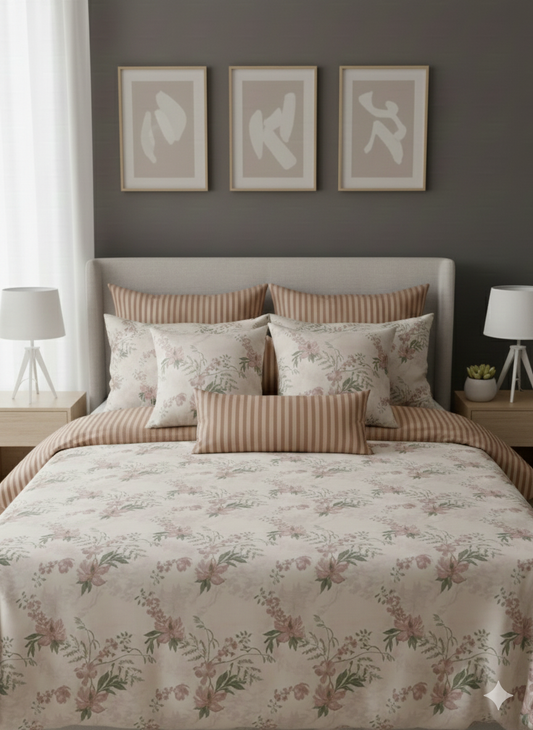 IV749 Cotton Comforter Set - Light Filling