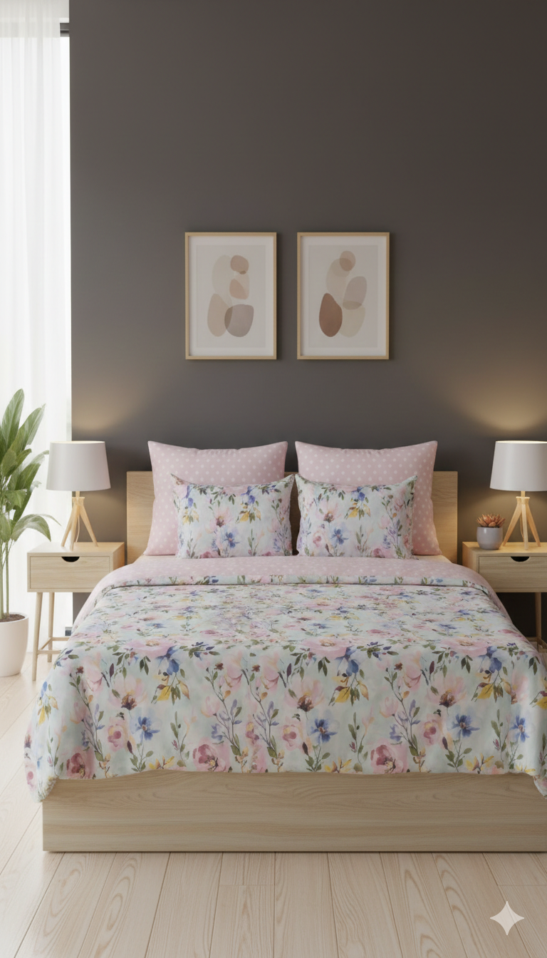 IV798 Cotton Duvet Cover Set - Without Filling