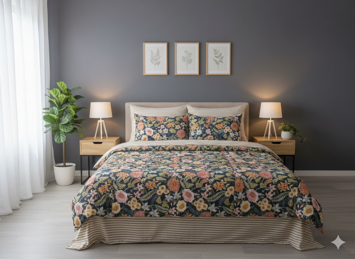 IV750 Cotton Comforter Set - Light Filling